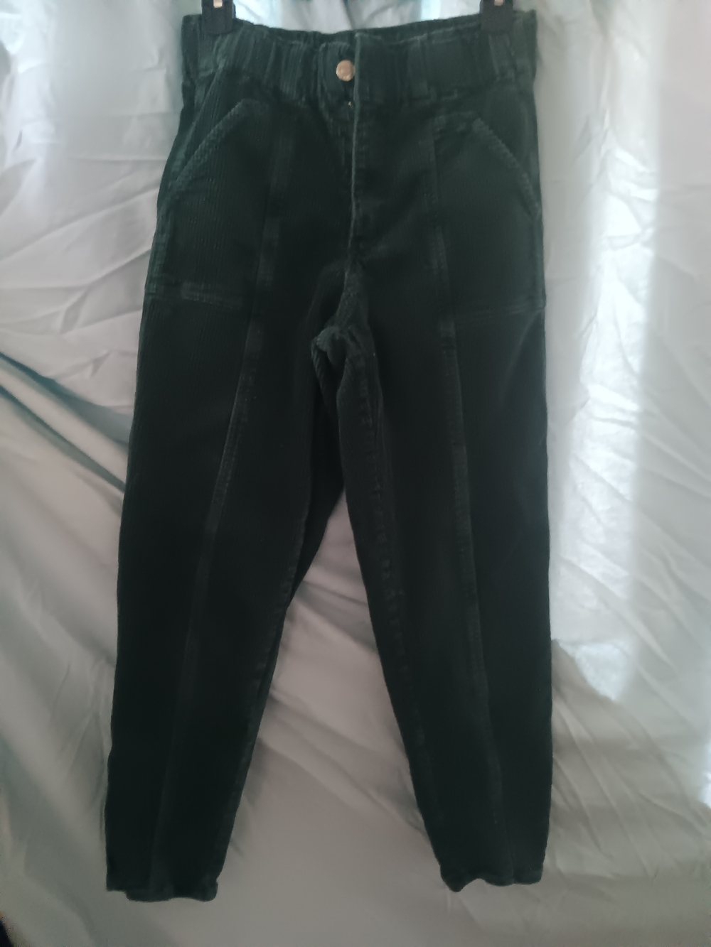 Forever 21 Dark Green Straight Leg Corduroy Pants